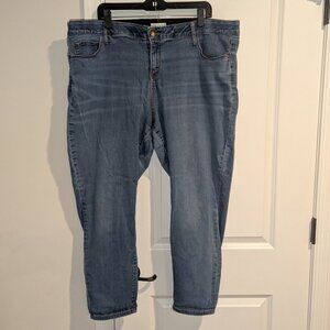 *3 FOR $9* Ava & Viv Light Medium Wash Rinse Tapered Leg Fit Denim Jeans Pant 24